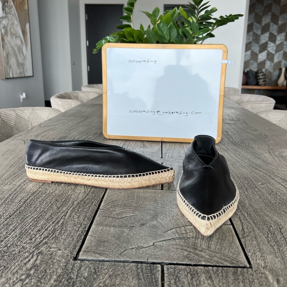 Celine made in Italy soft Italian leather 10M(40) pointed toe espadrilles flats - Picture 9 of 16